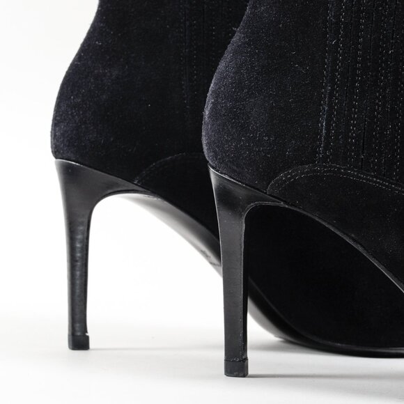 Saint Laurent Black Suede Ankle Boots - Picture 7 of 8